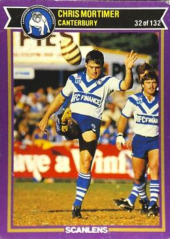 1987 Scanlens Rugby League #32 Chris Mortimer Front